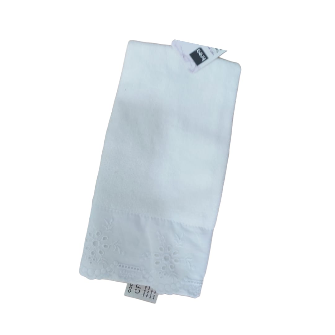 Toalla Blanca para manicure con broderi - 10