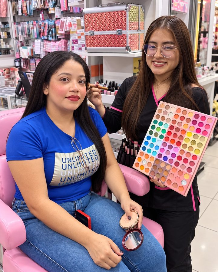 Servicio de maquillaje profesional y estética facial en Coral Store